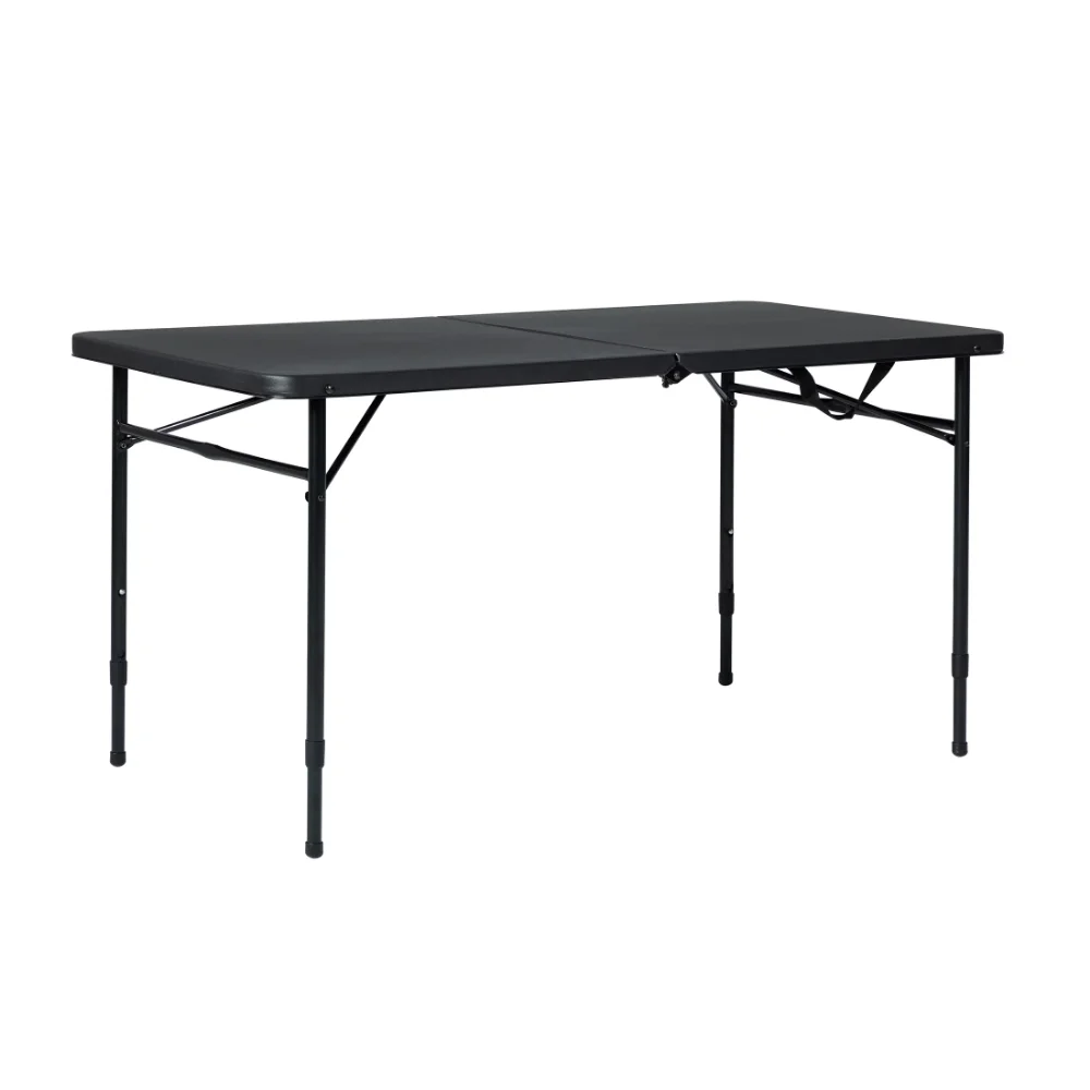 New 4 Foot Fold-In-Half Adjustable Table Rich Black Folding Table Camping Picnic Table
New 4 Foot Fold-In-Half Adjustable Table Rich Black Folding Table Camping Picnic Table