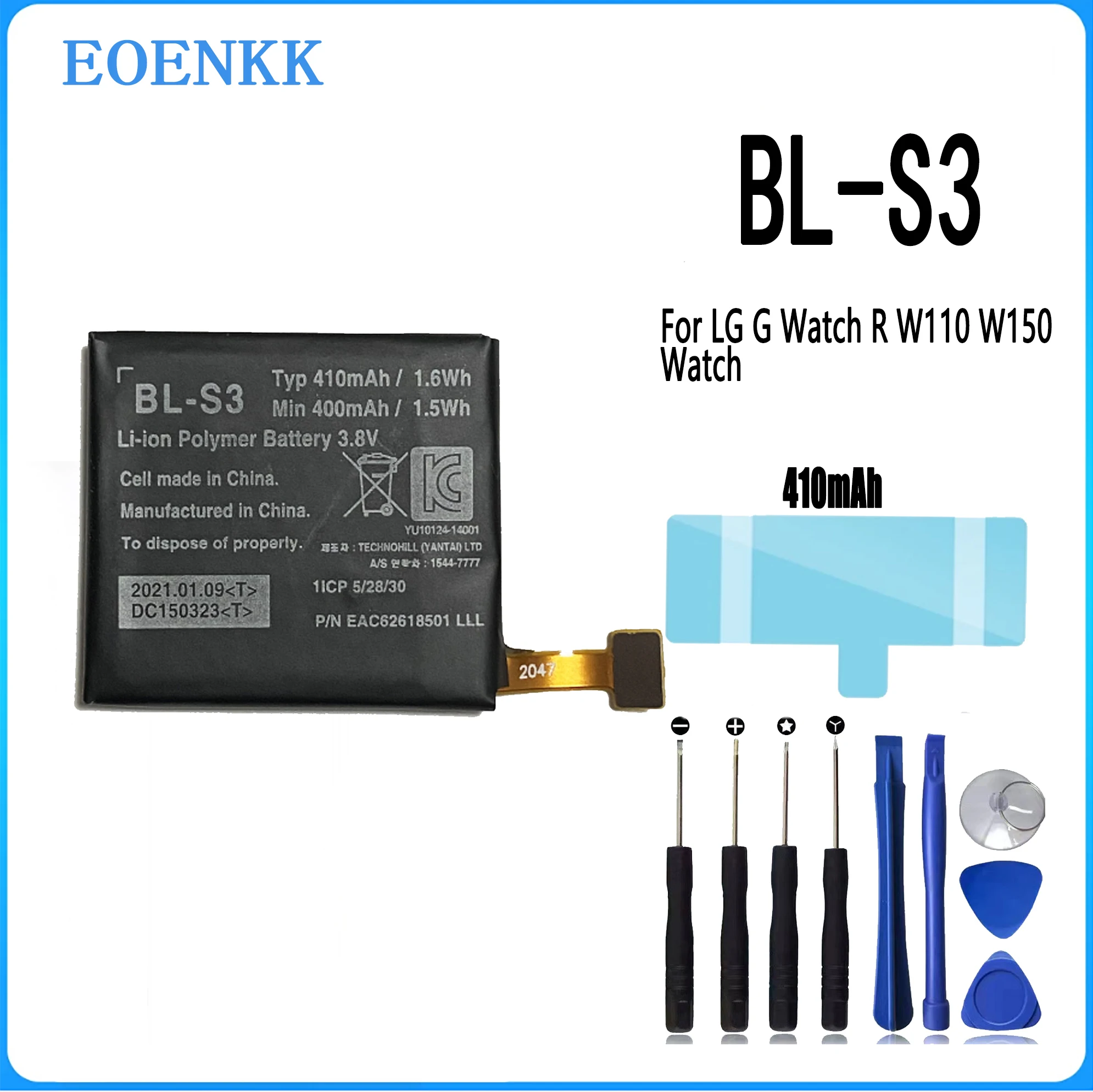 BL-S3 BL S3 Battery For LG G Watch R W110 W150 Watch Repair Part Original Capacity Batteries Bateria
BL-S3 BL S3 Battery For LG G Watch R W110 W150 Watch Repair Part Original Capacity Batteries Bateria