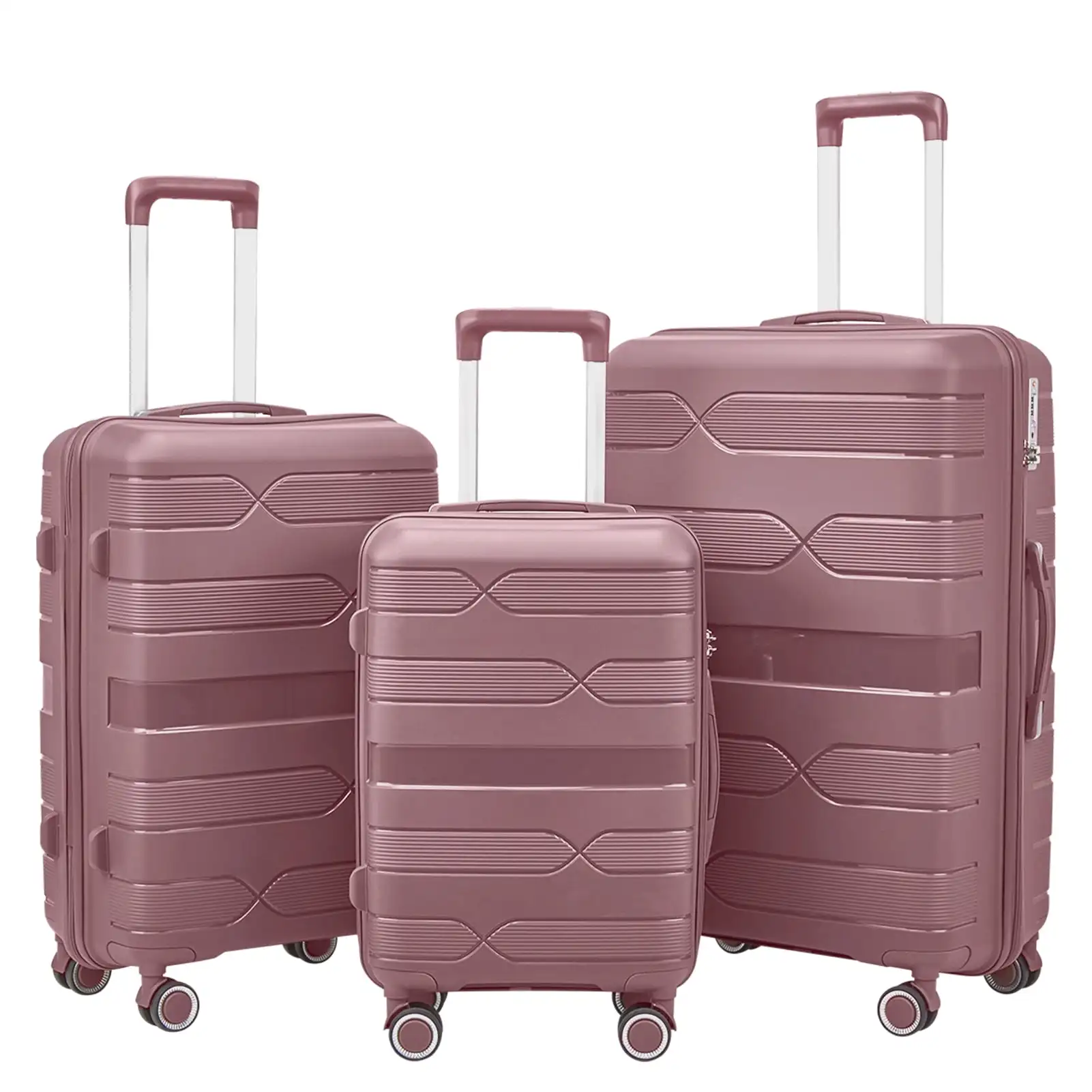 AEDILYS Lightweight Hardside Luggage Set 3 Piece - TSA Lock Spinner Wheels - Carry On to Checked Bags - 360° Mobility.Rose Gold
AEDILYS Lightweight Hardside Luggage Set 3 Piece - TSA Lock Spinner Wheels - Carry On to Checked Bags - 360° Mobility.Rose Gold