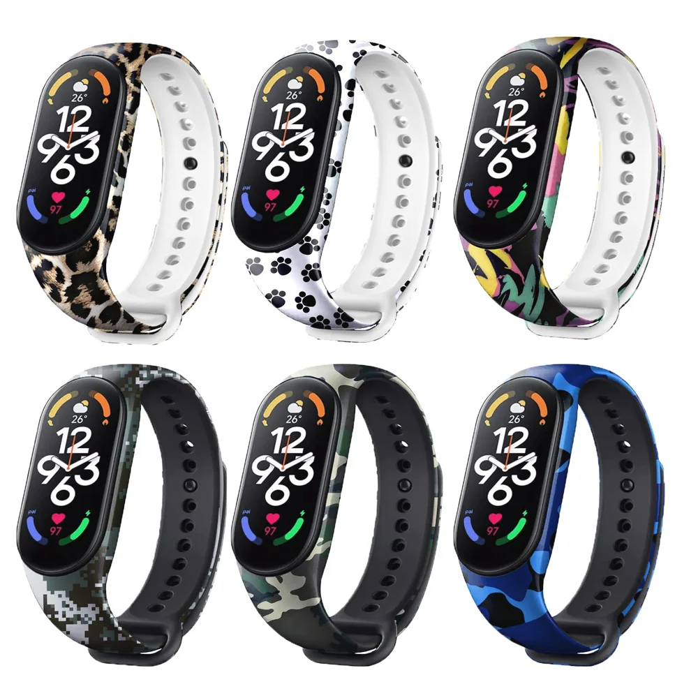 Ремешок силиконовый для Xiaomi Mi Band 7 6, сменный Браслет с принтом для смарт-часов mi band 3 4 5 8
Ремешок силиконовый для Xiaomi Mi Band 7 6, сменный Браслет с принтом для смарт-часов mi band 3 4 5 8