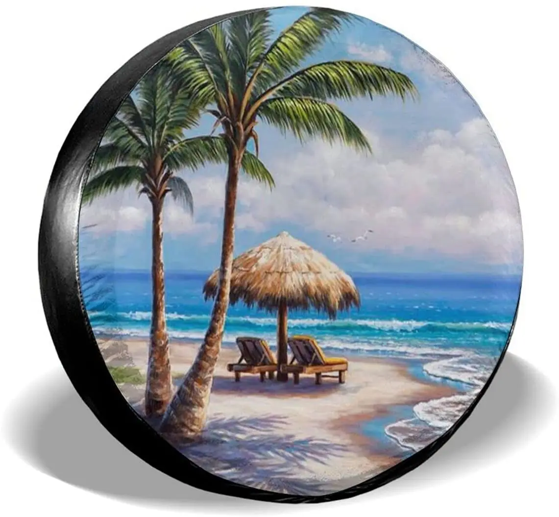 Beautiful Beach Palm Trees Spare Tire Cover Waterproof Dust-Proof UV Sun Wheel Tire Cover Fit for Jeep,Trailer, RV,
Beautiful Beach Palm Trees Spare Tire Cover Waterproof Dust-Proof UV Sun Wheel Tire Cover Fit for Jeep,Trailer, RV,