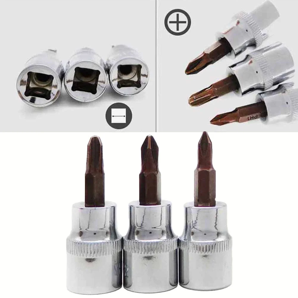 1PC Cross Screwdriver Bit 3/8inch 9.5mm Drive Socket Wrench Adapter Hand Tool Parts PH1 PH2 PH3 Socket Adapter Screwdriver
1PC Cross Screwdriver Bit 3/8inch 9.5mm Drive Socket Wrench Adapter Hand Tool Parts PH1 PH2 PH3 Socket Adapter Screwdriver