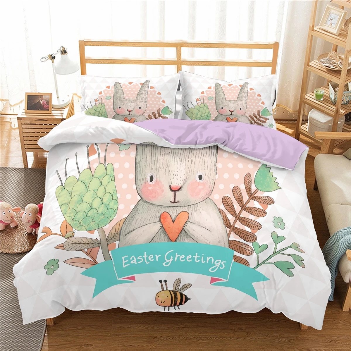 Easter Bunny Duvet Cover Set King Abstract Plants Flowers Bedding Set Microfiber Animal Bee Rabbit Quilt Cover for Girls Teens
Easter Bunny Duvet Cover Set King Abstract Plants Flowers Bedding Set Microfiber Animal Bee Rabbit Quilt Cover for Girls Teens