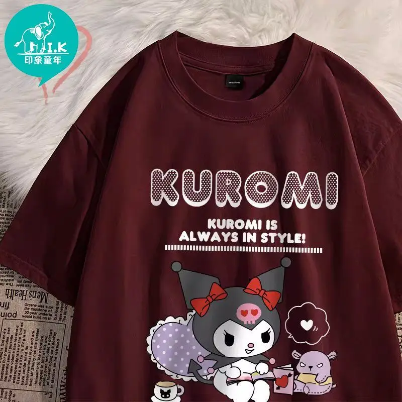 Sanrio Kuromi High-Quality Girls' New T-Shirt Summer Loose Short Sleeve Cuhk Children Top Tide Style Children's Clothes
Sanrio Kuromi High-Quality Girls' New T-Shirt Summer Loose Short Sleeve Cuhk Children Top Tide Style Children's Clothes