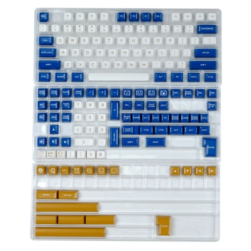 

160PCS Mechanical Keyboards Keycaps, Two-color Injections Keycap Set for 61 64 68 80 84 87 96 980 104 108 Keyboard