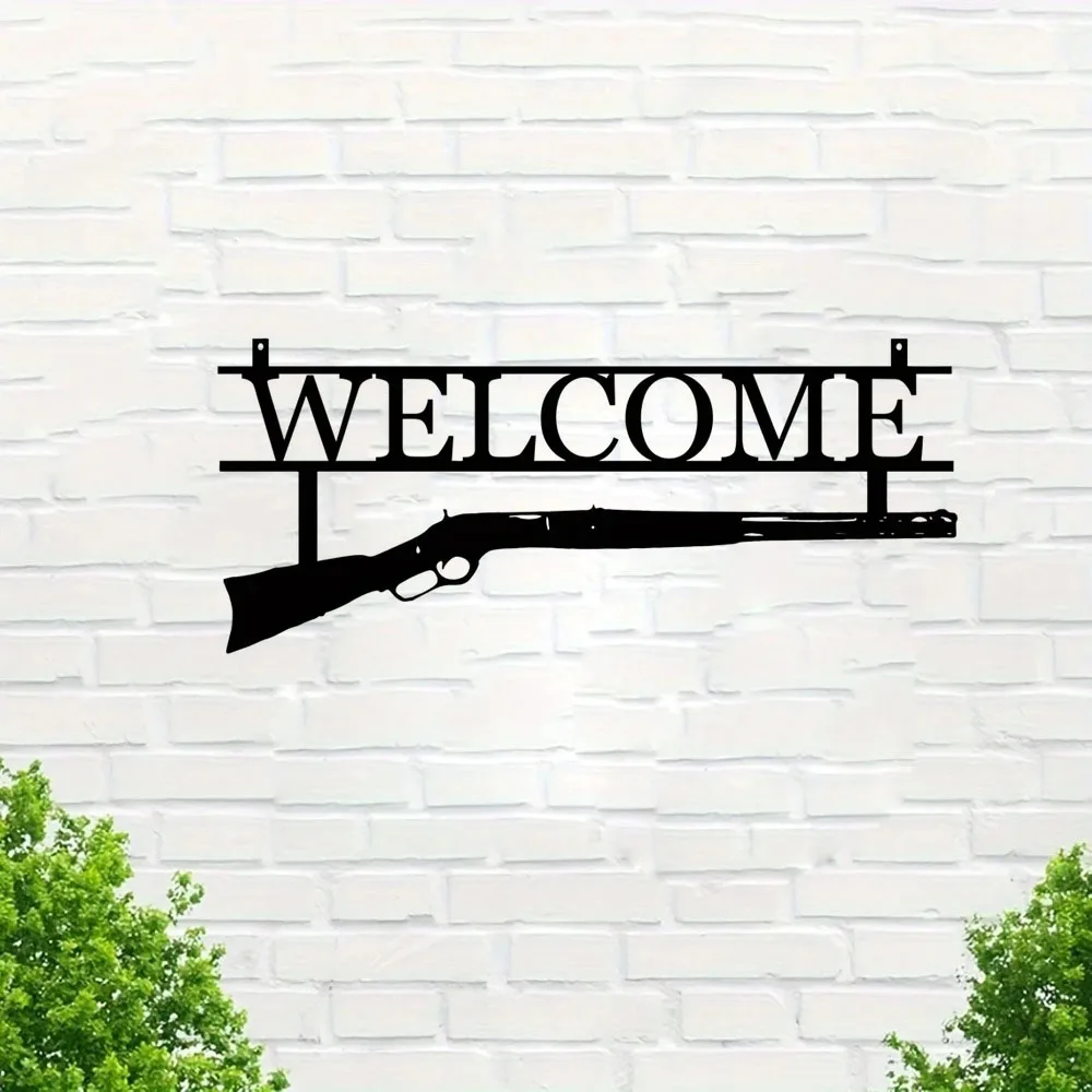 Crafts Welcome Home with a Unique Metal Gun Design Sign - Perfect for Hunting Lovers Wall decor metal wall Hanging Wall Art
Crafts Welcome Home with a Unique Metal Gun Design Sign - Perfect for Hunting Lovers Wall decor metal wall Hanging Wall Art