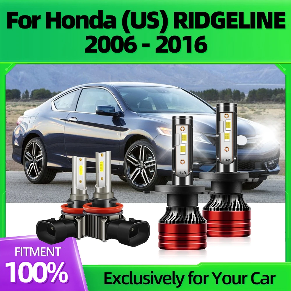 25000LM LED Headlight H4 Fog Light 12V Bulbs High Low 6500K Combo Kit Car Conversion IP68 For Honda (US) RIDGELINE 2006-2016
25000LM LED Headlight H4 Fog Light 12V Bulbs High Low 6500K Combo Kit Car Conversion IP68 For Honda (US) RIDGELINE 2006-2016