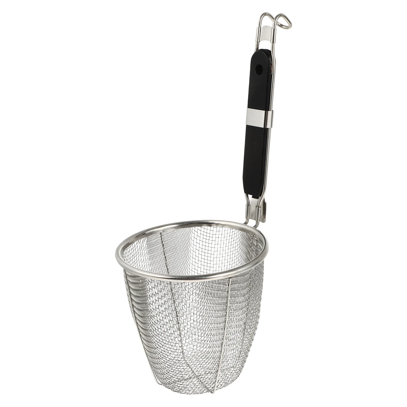 Stainless Steel Strainer Basket Wire Mesh Food Skimmer Kitchen Sieve Noodle Spoon For Pasta Dumpling Noodle (Black Handle)
Stainless Steel Strainer Basket Wire Mesh Food Skimmer Kitchen Sieve Noodle Spoon For Pasta Dumpling Noodle (Black Handle)