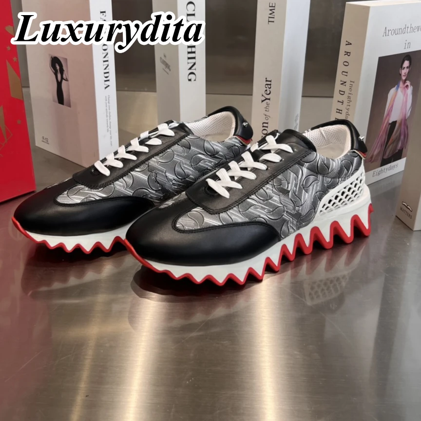 LUXURYDITA Designer Men Casual Sneakers Real Leather Red sole Luxury Womens Tennis Shoes 35-47 Fashion Unisex loafers HJ346
LUXURYDITA Designer Men Casual Sneakers Real Leather Red sole Luxury Womens Tennis Shoes 35-47 Fashion Unisex loafers HJ346