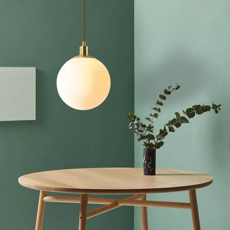 Creative Post-modern Spherical Chandelier, Personalized Bedside Long-line Chandelier, Single Head Milk White Glass Chandelier
Creative Post-modern Spherical Chandelier, Personalized Bedside Long-line Chandelier, Single Head Milk White Glass Chandelier