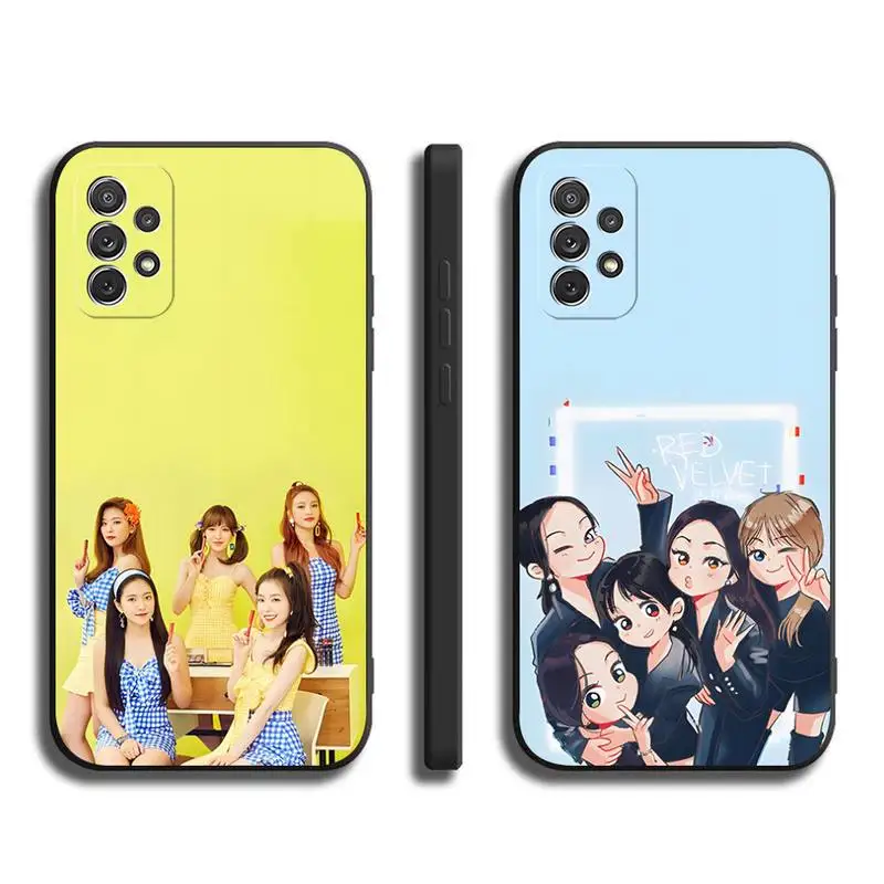 

Red Girl Group Velvet Phone Case For Samsung M 10 11 20 21 30 31 51 S Prime S5 6 S9 S6 S8 S7 Edge Black Soft Silicone Cover