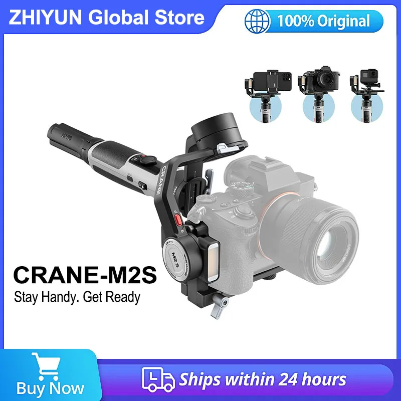 

Zhiyun Crane M2S 3-Axis Anti-Shake Handheld Gimbal Stabilizer for Mirrorless Camera Actioncams Smartphone iPhone 13