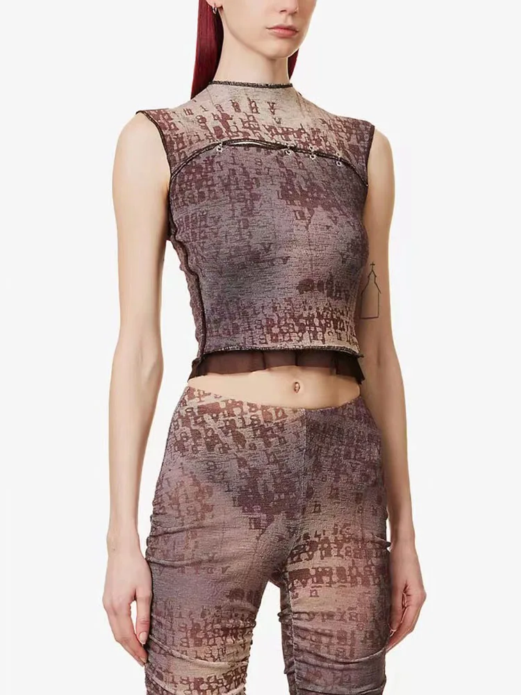 y2k summer patchwork hollow sleeveless print t-shirt2023 fashion versatile light round neck slim thin sexy crop top women
y2k summer patchwork hollow sleeveless print t-shirt2023 fashion versatile light round neck slim thin sexy crop top women