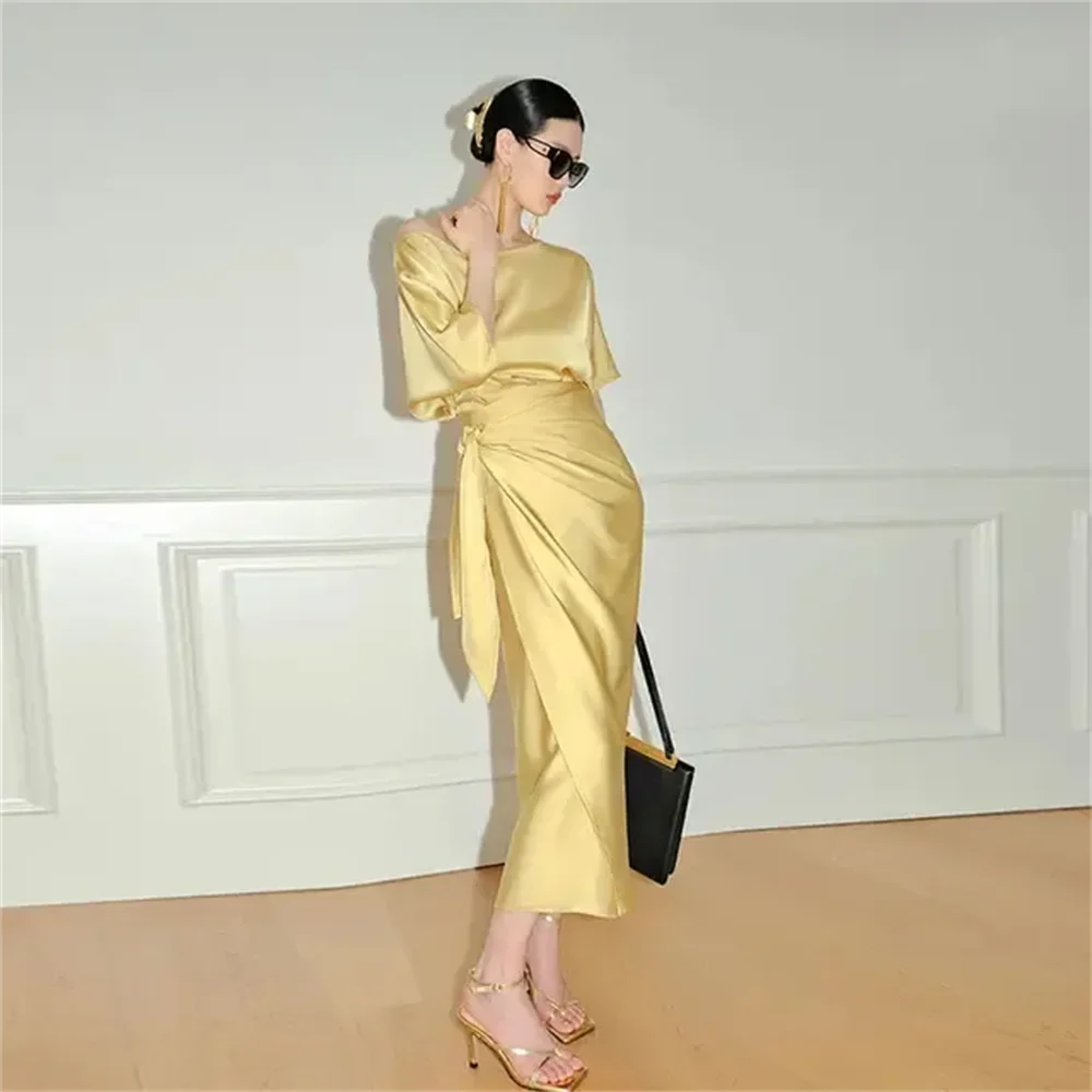 2024 Summer Elegant High Quality Luxury Chiffon Solid Color Raglan Sleeve Bag Hip Inclined Shoulder Dress
2024 Summer Elegant High Quality Luxury Chiffon Solid Color Raglan Sleeve Bag Hip Inclined Shoulder Dress