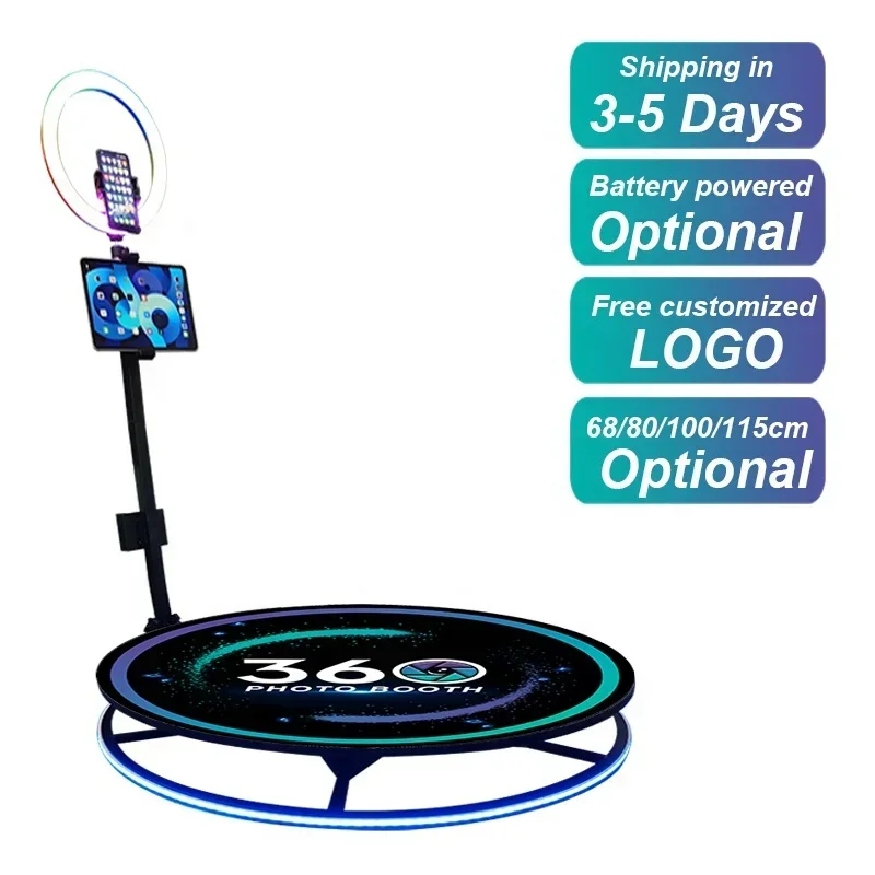 Hot Sale New Portable Selfie 360 Spinner Degree Platform Business Photo Booth Wedding and events 360 Video Booth
Hot Sale New Portable Selfie 360 Spinner Degree Platform Business Photo Booth Wedding and events 360 Video Booth
