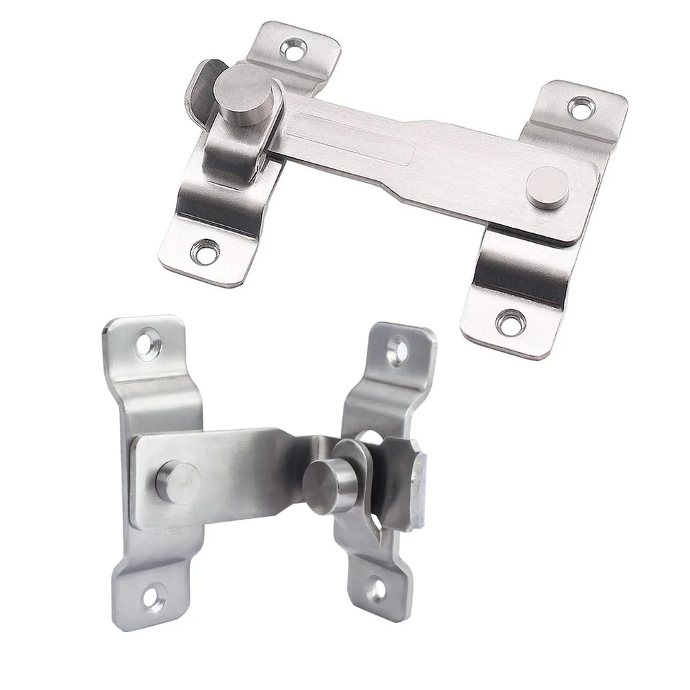 

Stainless Steel Anti-Theft Wood Door Bolt Security Chain Lock Buckle Hotel Home Window Furniture Cabinet Latches Hasp Hardware