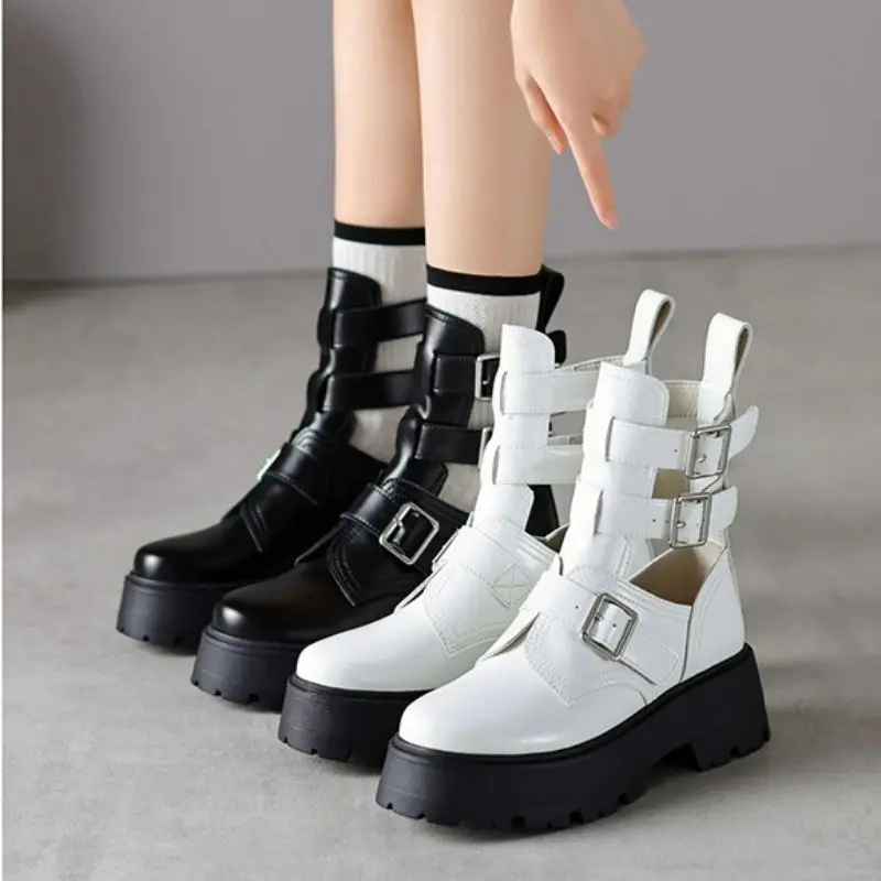 2023 Hollow Out Platform Ankle Women Botines Metal Buckle Decoration Femininas Autumn Women Shoes Casual Elegant Botas De Mujer
2023 Hollow Out Platform Ankle Women Botines Metal Buckle Decoration Femininas Autumn Women Shoes Casual Elegant Botas De Mujer