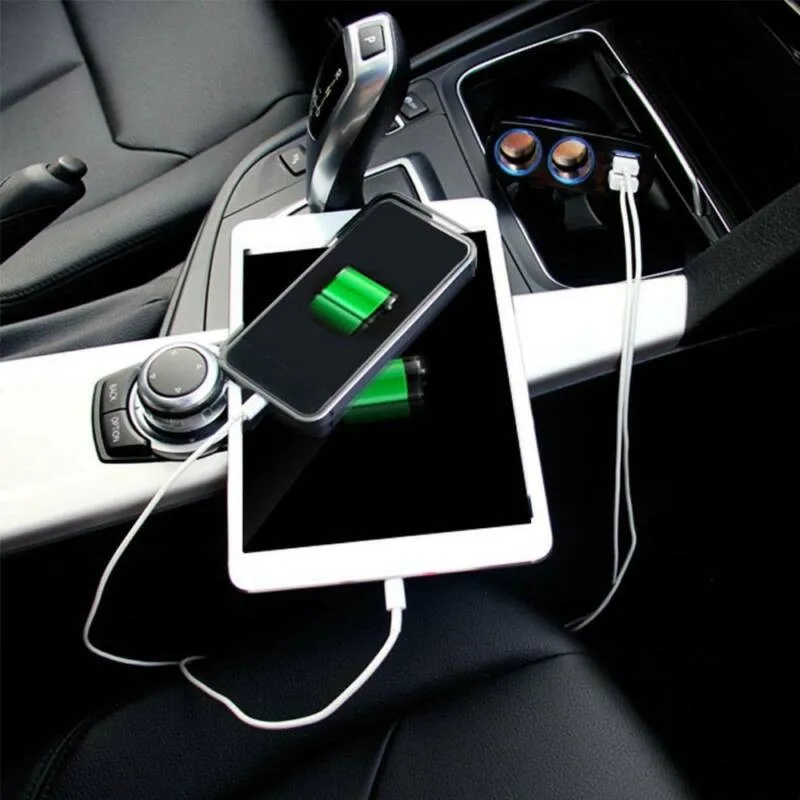 Compact Dual USB Car Charger Socket, 12V Power Adapter for Cell Phone and PDA, Fast Charging, LED Light, Black
Compact Dual USB Car Charger Socket, 12V Power Adapter for Cell Phone and PDA, Fast Charging, LED Light, Black