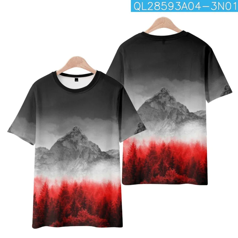Gradient Forest Mountains Printed Round Neck Short Sleeve T-Shirt Tees Men Women Hip Hop Top Fashion Casual Streetwear
Gradient Forest Mountains Printed Round Neck Short Sleeve T-Shirt Tees Men Women Hip Hop Top Fashion Casual Streetwear