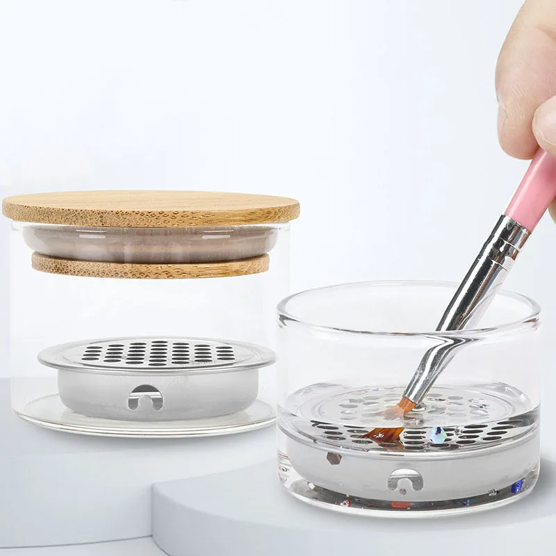 Crystal Glass Powder Liquid Blending Wash Pen Nail Cup Liquid Blending Crystal Cup Nail Tools With Cover Stainless Steel Mesh
Crystal Glass Powder Liquid Blending Wash Pen Nail Cup Liquid Blending Crystal Cup Nail Tools With Cover Stainless Steel Mesh