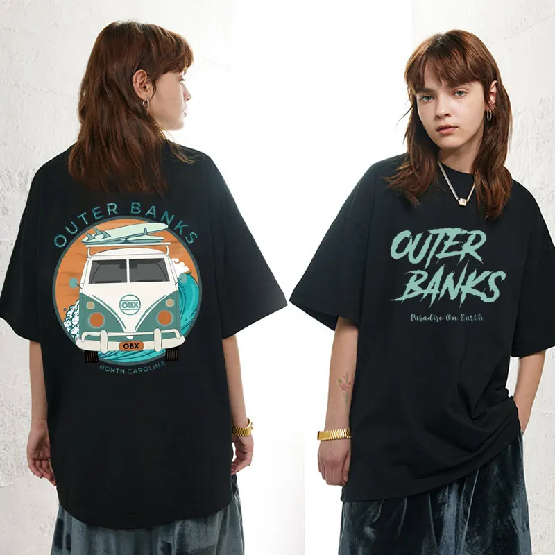 

American TV Series Outer Banks 3 T Shirt Pogue Life Paradise on Earth Print T-Shirt Men Women Casual Fashion Oversized T Shirts