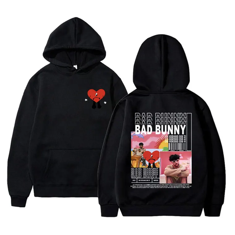 Rapper Bad Bunny Un Verano Sin Ti Music Album Hoodie Men Woman Vintage Hoodies Hooded Sweatshirt Hip Hop Rap Male Streetwear Y2k
Rapper Bad Bunny Un Verano Sin Ti Music Album Hoodie Men Woman Vintage Hoodies Hooded Sweatshirt Hip Hop Rap Male Streetwear Y2k
