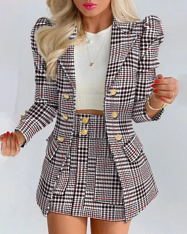 Fashion Slim Cardigan Temperament Suit Sports Coat Slim Ladies Casual Jacket Women's Wear Blazer Skirt Set
Fashion Slim Cardigan Temperament Suit Sports Coat Slim Ladies Casual Jacket Women's Wear Blazer Skirt Set