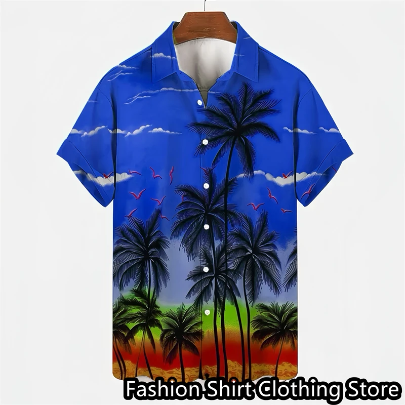 

Гавайская Мужская рубашка с коротким рукавом, уличная пляжная сорочка с 3D-принтом, с узором высокой четкости, Модная и удобная рубашка для отдыха