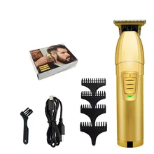 

Hair clipper Golden USB Charging Oil Head Push Shear Salon T type Carving Push White Barber Bald Head Electric Hair clippers