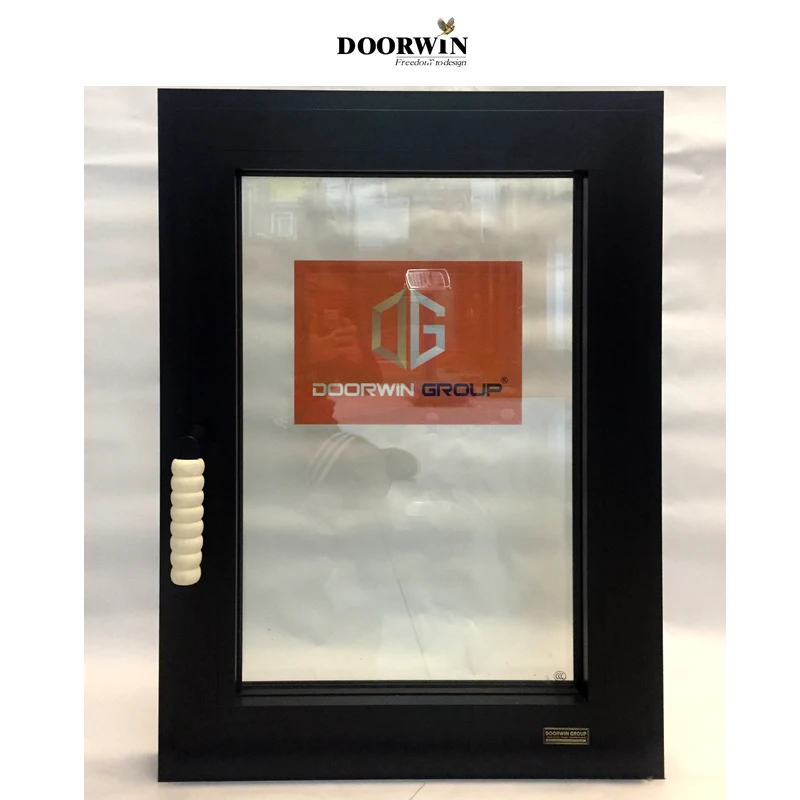 

Doorwin Simple Design Aluminum NFRC Certificated Tilt Turn Black Aluminum Casement Window