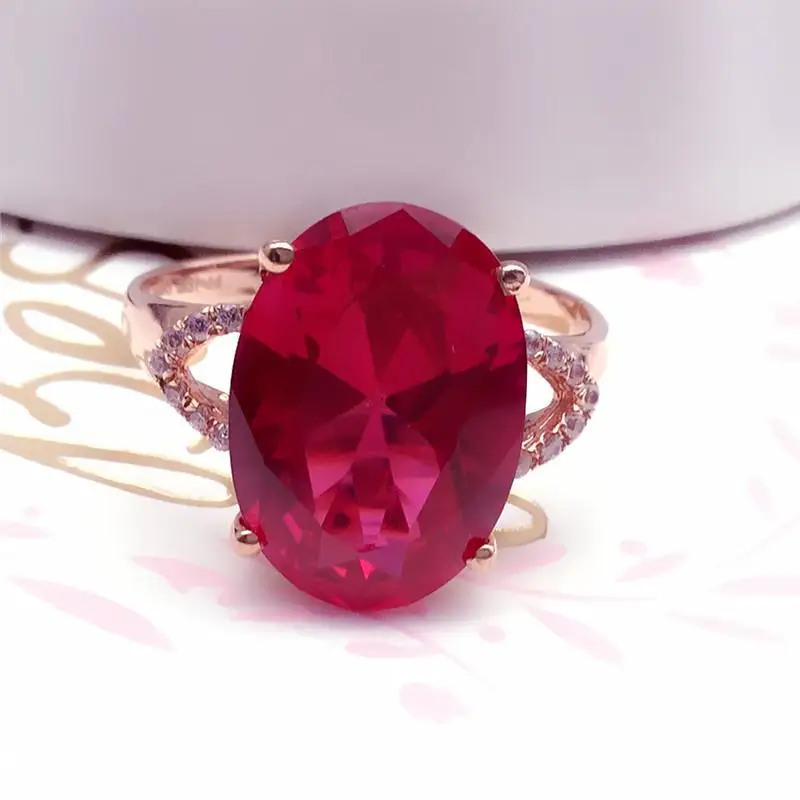 Creative New 585 Purple Gold Plated 14K Rose Gold Oval Ruby Rings For Women Luxury Fashion Exquisite Wedding Jewelry Gift
Creative New 585 Purple Gold Plated 14K Rose Gold Oval Ruby Rings For Women Luxury Fashion Exquisite Wedding Jewelry Gift