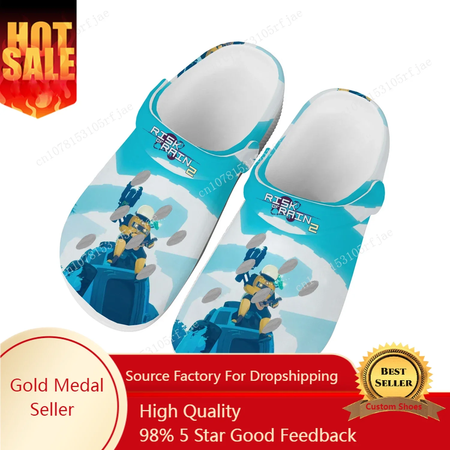 

Risk of Rain 2 Home Clogs Cartoon Game Mens Womens Teenager Custom Fashion Built Water Shoes Garden Beach Hole Slippers Sandals