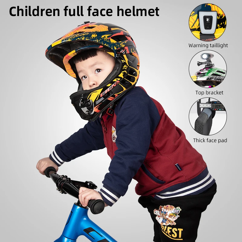 Road Children's Bicycle Mtb Full Face Helmet with Top Bracket Taillight Mountain Bike Downhill Racing Bike Helmet Full Covered
Road Children's Bicycle Mtb Full Face Helmet with Top Bracket Taillight Mountain Bike Downhill Racing Bike Helmet Full Covered