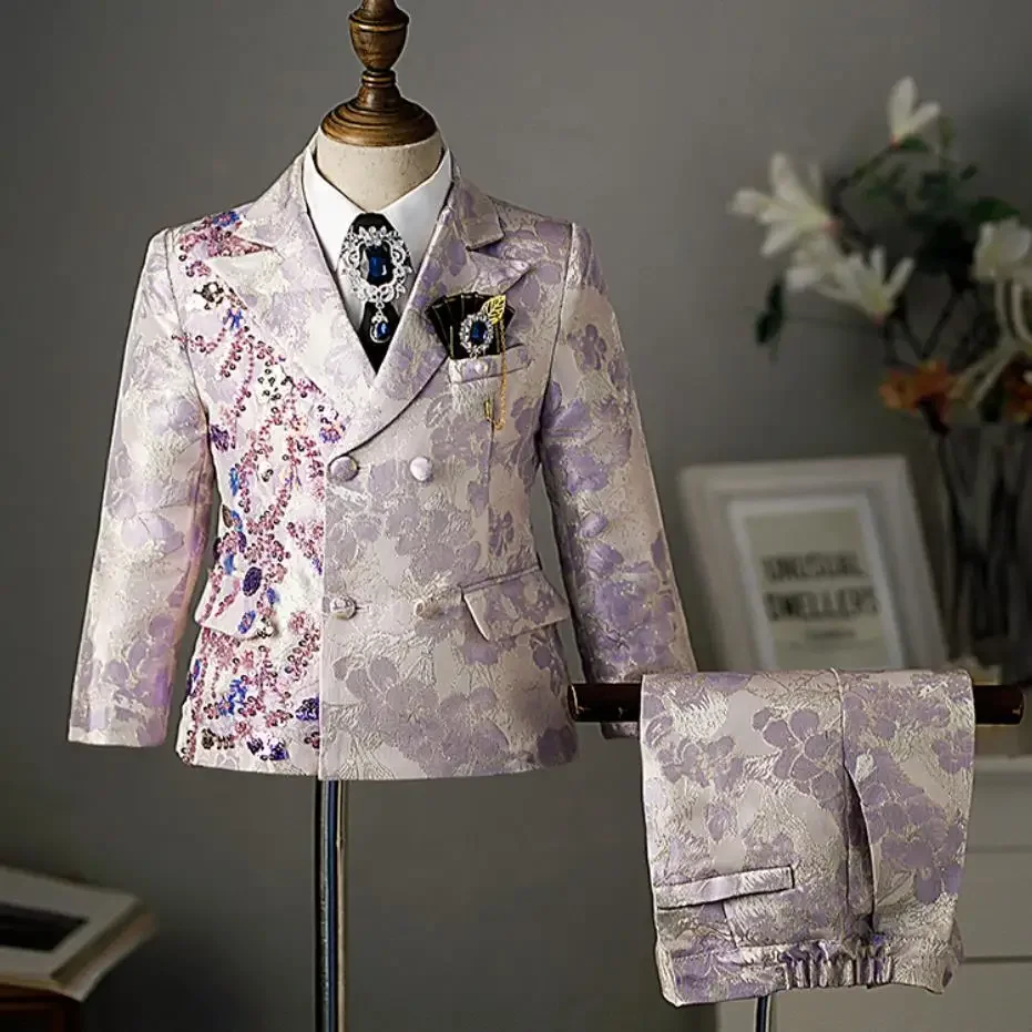 Children's Set Sequins Design Gentleman Boys' Tuxedo Set Kids Formal Wedding Birthday Party Suits Elegant Dress
Children's Set Sequins Design Gentleman Boys' Tuxedo Set Kids Formal Wedding Birthday Party Suits Elegant Dress