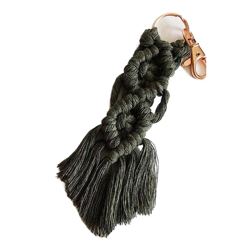 Boho Tassel Keychain - Hand-Woven Macrame with Vintage Metal Charm 20 S0627b98859874b55a4bcd3714f9fbe1eO