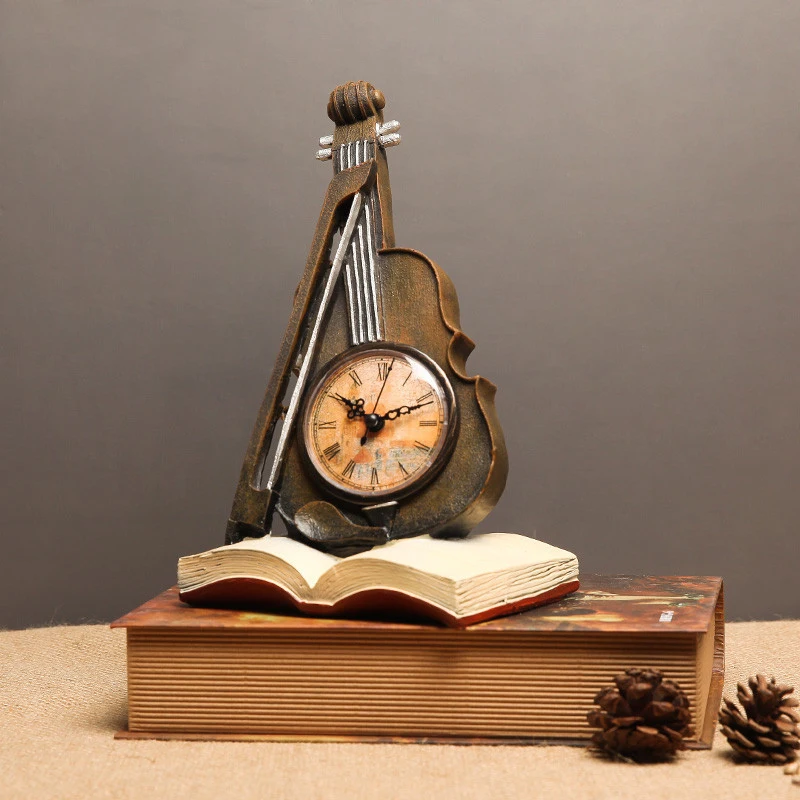 Home Decoration Nordic Style Violin Wall clock Ornaments Indoor Living Room Study Retro Ornaments Gifts Figurines Resin Crafts
Home Decoration Nordic Style Violin Wall clock Ornaments Indoor Living Room Study Retro Ornaments Gifts Figurines Resin Crafts