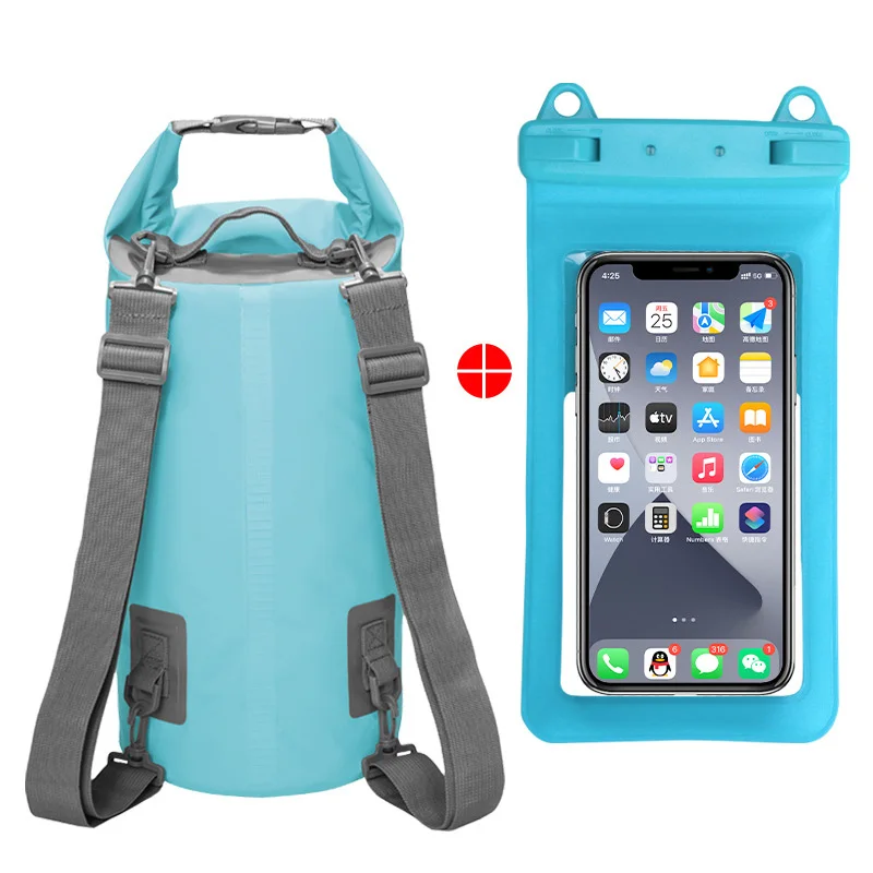 

Waterproof Dry Bag Floating Backpack 5L/10L/15L/20L/30L with Waterproof Phone Case for Kayaking Boating Surfing Rafting Fishing