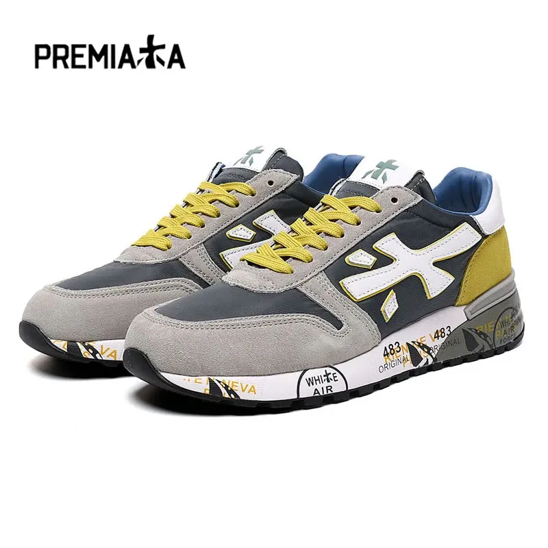 

PREMIATA Shoes Original Men's Sports New Fashion Design Breathable Waterproof Multi-color Element Trend Lace-up Casual Sneakers