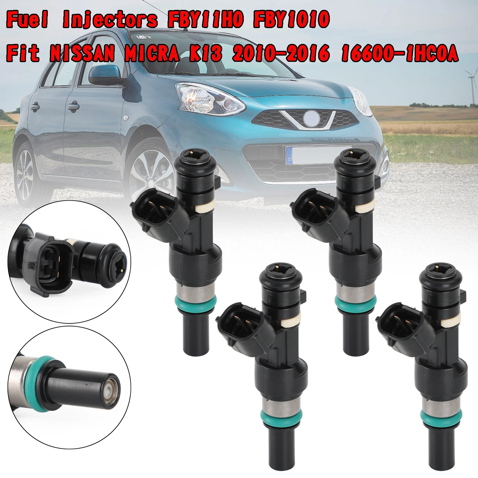 Artudatech 4PCS Fuel Injectors FBY11H0 FBY1010 Fit For NISSAN MICRA K13 2010-2016 16600-1HC0A Car Accessories
Artudatech 4PCS Fuel Injectors FBY11H0 FBY1010 Fit For NISSAN MICRA K13 2010-2016 16600-1HC0A Car Accessories