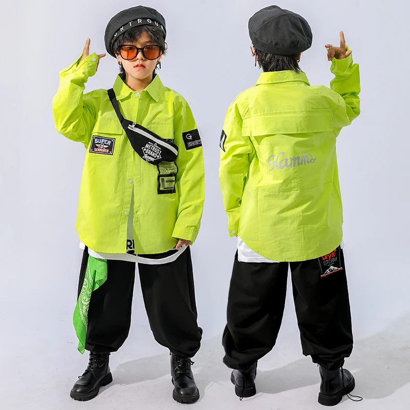 2024 Hip Hop Dance Costumes For Kids Green Jacket Cargo Pants Streetwear Boys Modern Jazz Performance Stage Clothes DQS10898
2024 Hip Hop Dance Costumes For Kids Green Jacket Cargo Pants Streetwear Boys Modern Jazz Performance Stage Clothes DQS10898