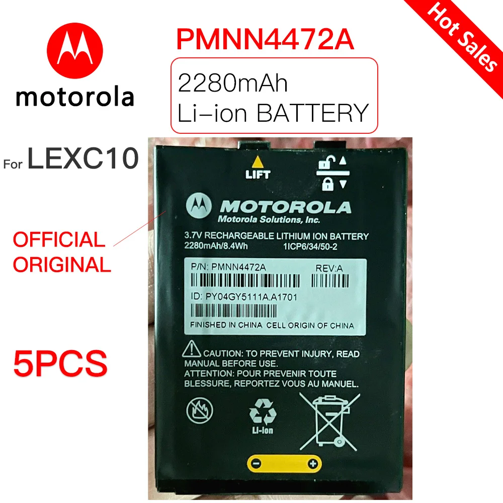 Original Motorola 2280mAh LEX C10 walkie-talkie Rechargeable battery for LEXC10 PMNN4472A PA33GAB013A Z9867 3.7V thin batteria
Original Motorola 2280mAh LEX C10 walkie-talkie Rechargeable battery for LEXC10 PMNN4472A PA33GAB013A Z9867 3.7V thin batteria