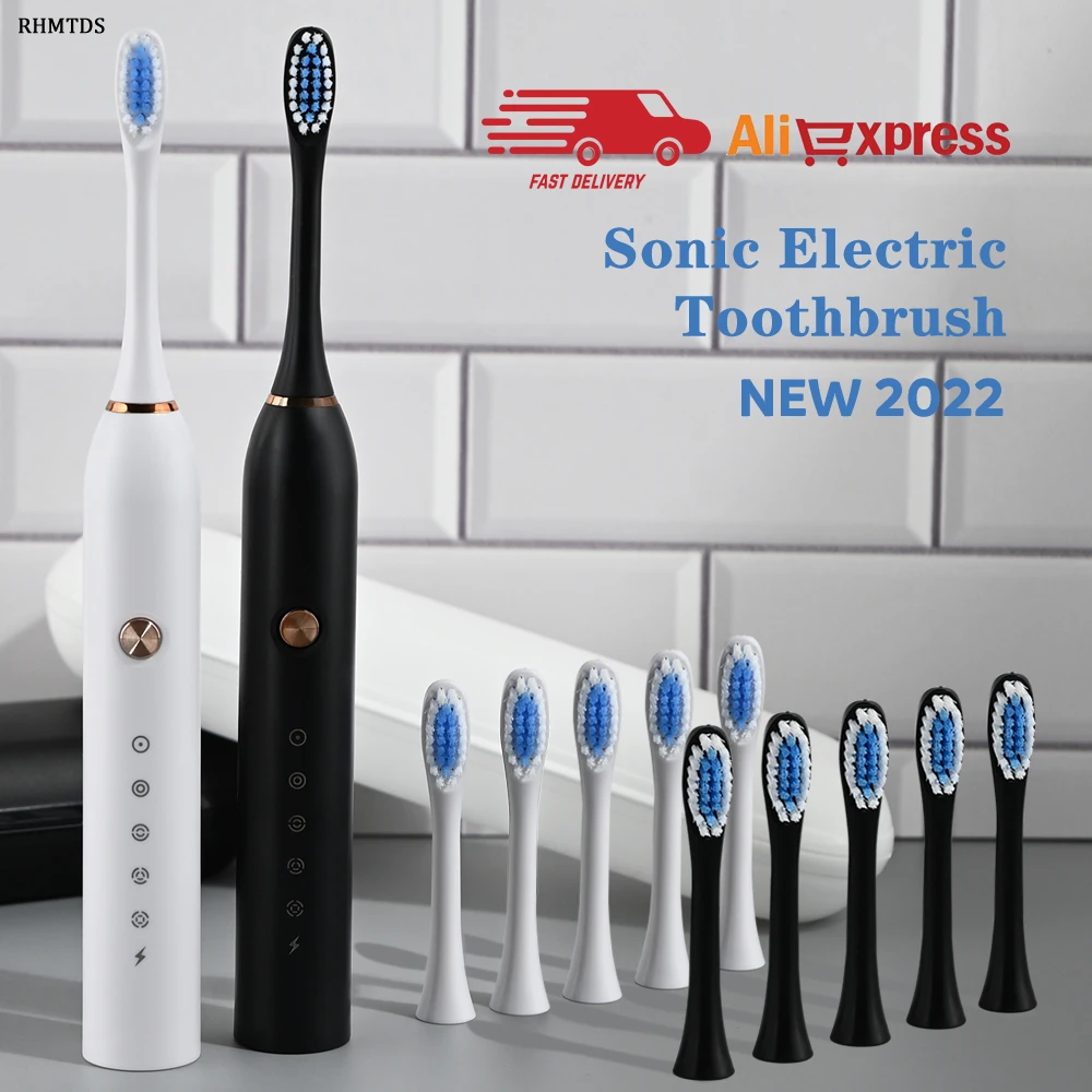 New Sonic Electric Toothbrush Fast Charging Waterproof Toothbrush Smart Timer Teeth Whitening Toothbrush Replaceable Brush Head
New Sonic Electric Toothbrush Fast Charging Waterproof Toothbrush Smart Timer Teeth Whitening Toothbrush Replaceable Brush Head