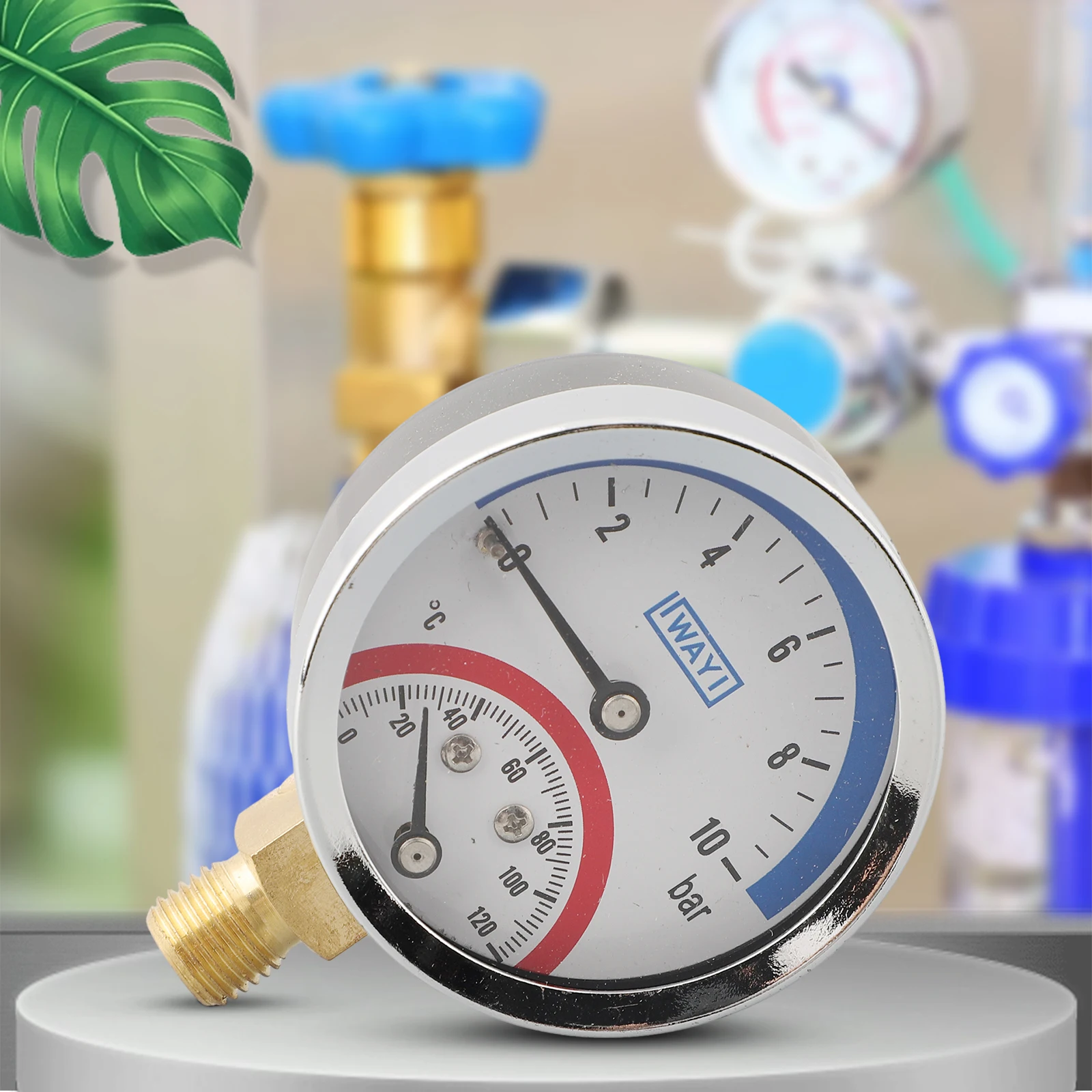 Thermo Manometer Pressure Gauge 12 3mm 5 ± 0 Entry 120° C For Floor Heating G1/4 Thread Plastics Easy To Install
Thermo Manometer Pressure Gauge 12 3mm 5 ± 0 Entry 120° C For Floor Heating G1/4 Thread Plastics Easy To Install