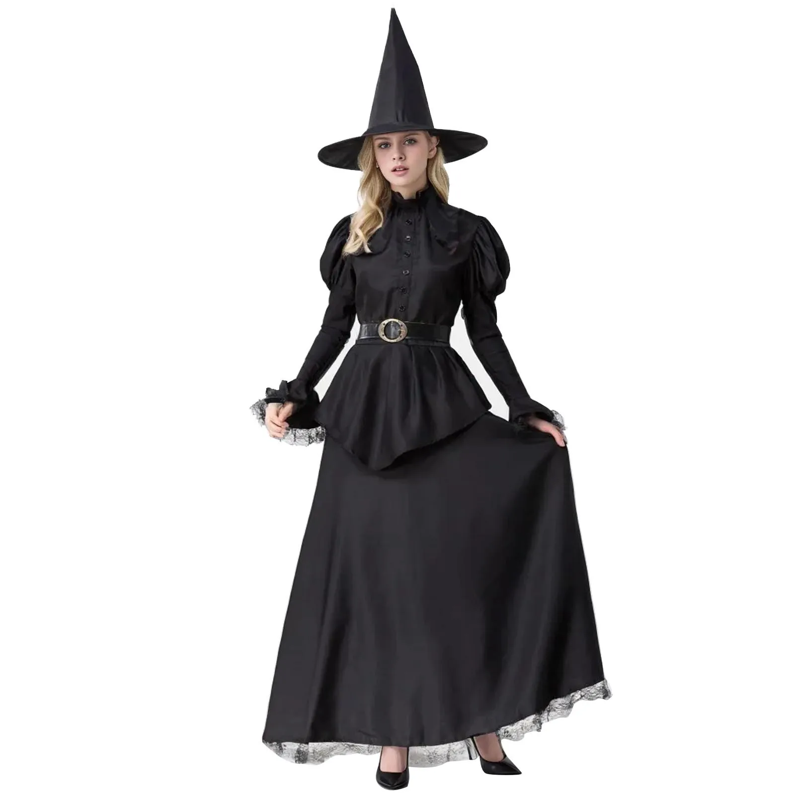 

Womens Medieval Costume Dress Lace Up Irish Over Long Dresses Cosplay Retro Gown Miku Costume Cosplay