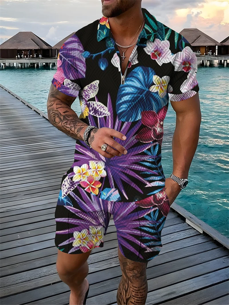 Men's Tracksuit 2 Piece Set Classical Print 3D Polo Shirt Short Sleeve T Shirt and Shorts Casual Man Clothing Zip-Up Polo Shirt
Men's Tracksuit 2 Piece Set Classical Print 3D Polo Shirt Short Sleeve T Shirt and Shorts Casual Man Clothing Zip-Up Polo Shirt