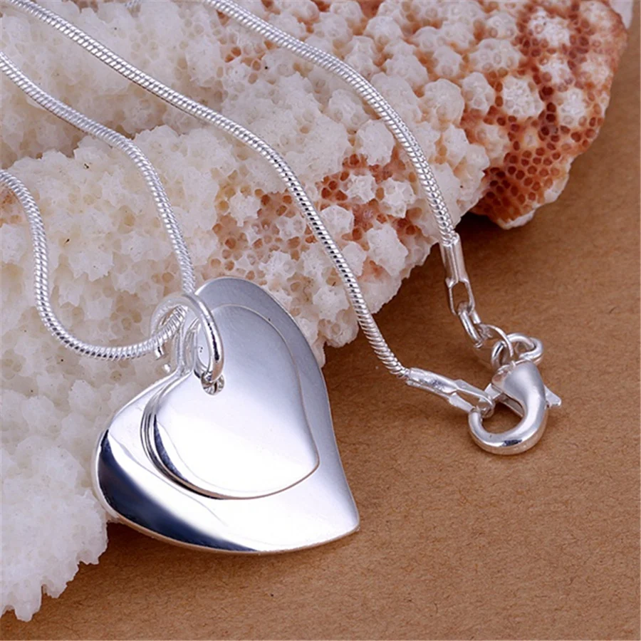 Charm new 925 Sterling Silver double heart card Pendant Necklace for women Christmas gifts fashion luxury party wedding Jewelry
Charm new 925 Sterling Silver double heart card Pendant Necklace for women Christmas gifts fashion luxury party wedding Jewelry