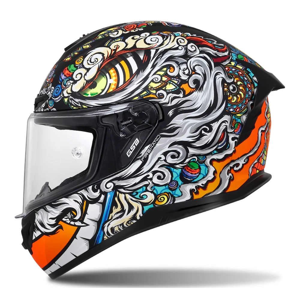 Bright Black Lion Dance Anti-Fall Protection Wear-Resistant Motocross Equipment Full Face Kask Breathable Motorcycle Tail Helmet
Bright Black Lion Dance Anti-Fall Protection Wear-Resistant Motocross Equipment Full Face Kask Breathable Motorcycle Tail Helmet