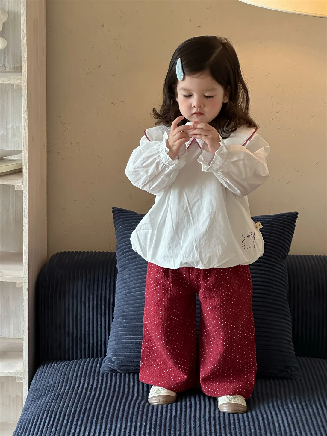 2025 Autumn New Girls Lapel Shirts Kids Loose Long Sleeve Tops Kids Girls Cotton Shirts Toddler Princess Causal Clothes 7 S0631427955674495b4e0fa32ca23aba0M