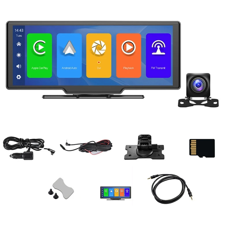 

Wireless Carplay Portable Car Stereo Android Auto Accessories 9.3 Inch HD Touchscreen With Bluetooth Rear Backup Camera TF Card