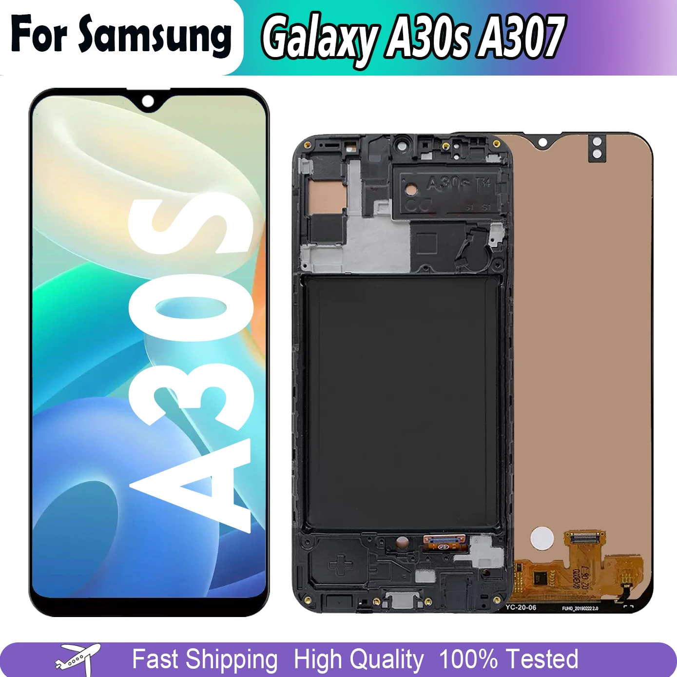 ЖК-дисплей Super AMOLED для Samsung Galaxy A30S, экран A30S, A307, A307F, сенсорный экран с дигитайзером и рамкой для замены
ЖК-дисплей Super AMOLED для Samsung Galaxy A30S, экран A30S, A307, A307F, сенсорный экран с дигитайзером и рамкой для замены